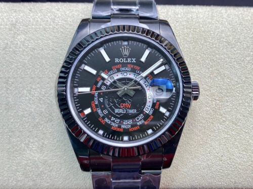 Replica Rolex Sky Dweller 40MM WWF Factory Black Strap