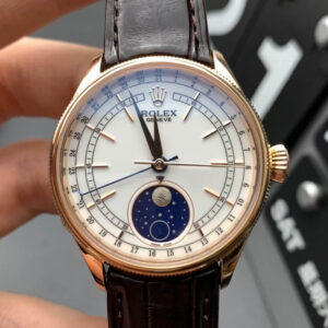 Replica Rolex Cellini M50535-0002 KZ Factory Brown Strap