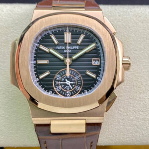 Replica Patek Philippe Nautilus 5980 3K Factory V2 Brown Strap