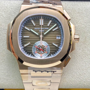 Replica Patek Philippe Nautilus 5980-1R 3K Factory Gold Case