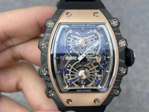 Replica Richard Mille RM21-01 RM Factory Black Rubber Strap