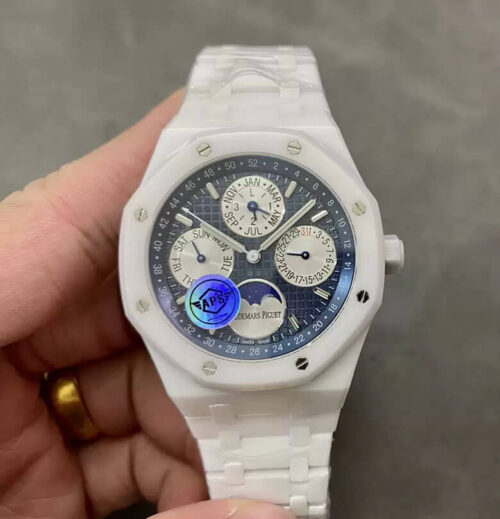 Replica Audemars Piguet Royal Oak 26579CB.OO.1225CB.01 APS Factory V3 White Strap