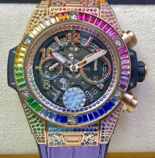 Replica Hublot BIG BANG Unico 411.OX.9910.LR.0999 ZF Factory Rainbow Case