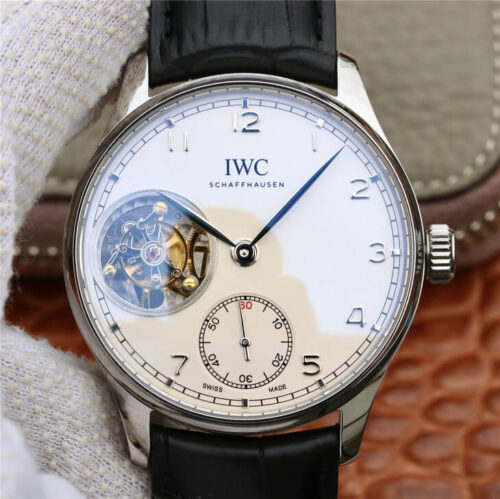 Replica IWC Portuguese Tourbillon ZF Factory Black Strap