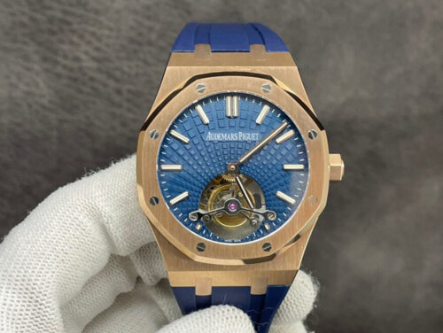 Replica Audemars Piguet Royal Oak Tourbillon R8 Factory Blue Rubber Strap