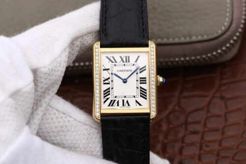 Replica Cartier Tank Ladies K11 Factory Diamond-Set Bezel