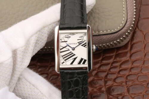 Replica Cartier Tank W5200018 K11 Factory Black Strap