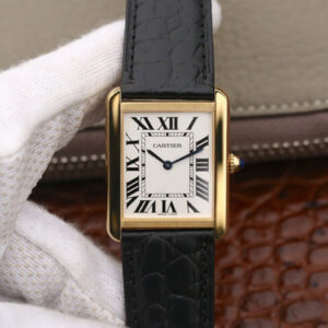 Replica Cartier Tank W5200002 K11 Factory Black Strap