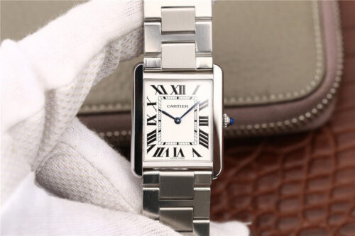 Replica Cartier Tank W5200013 K11 Factory Stainless Steel Strap