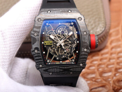 Replica Richard Mille RM35-02 ZF Factory Black Rubber Strap