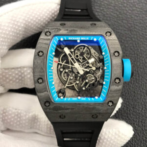 Replica Richard Mille RM055 ZF Factory Black Rubber Strap