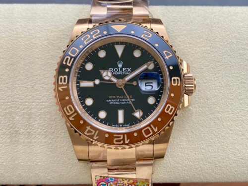 Replica Rolex GMT Master II M126715CHNR-0001 Clean Factory Gold Strap