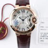 Replica Ballon Bleu De Cartier W6920097 AF Factory Brown Leather Strap