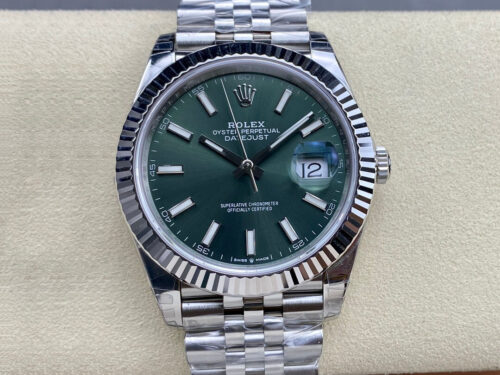 Replica Rolex Datejust M126334-0027 VS Factory Green Dial