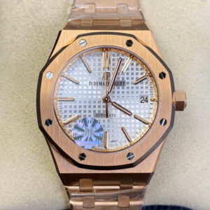 Replica Audemars Piguet Royal Oak 15450OR.OO.1256OR.01 JF Factory White Dial