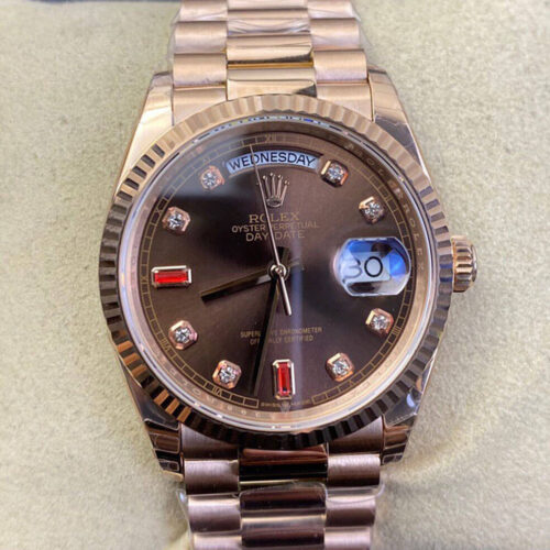 Replica Rolex Day Date 118235 EW Factory Diamond-set Dial