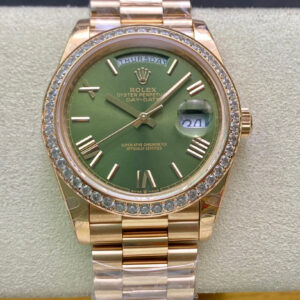 Replica Rolex Day Date M228345RBR-0011 EW Factory Diamond-Set Bezel