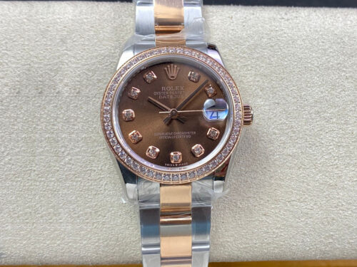 Replica Rolex Datejust M278381RBR-0027 31MM EW Factory Brown Diamond Dial