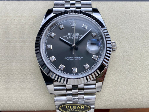 Replica Rolex Datejust M126334-0006 Clean Factory Gray Steel Case