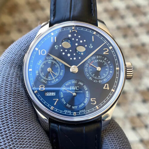 Replica IWC Portuguese Perpetual Calendar IW503401 APS Factory Leather Strap