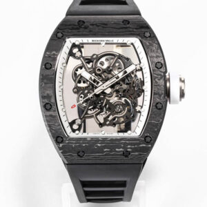 Replica Richard Mille RM055 NTPT BBR Factory Black Rubber Strap