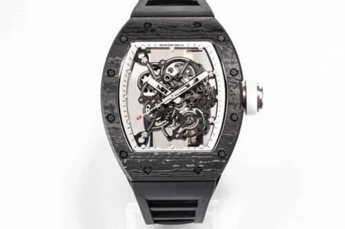 Replica Richard Mille RM055 NTPT BBR Factory Black Rubber Strap