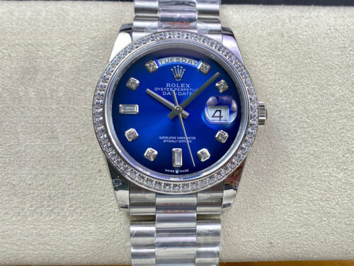 Replica Rolex Day Date M128396TBR-0008 36MM GM Factory Diamond-Set Bezel