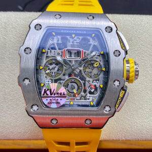 Replica Richard Mille RM011 FELIPE MASSA KV Factory Yellow Strap