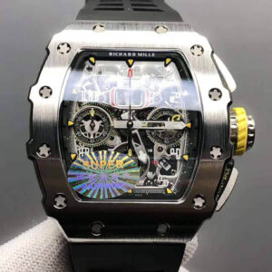 Replica Richard Mille RM11-03 KV Factory Black Rubber Strap