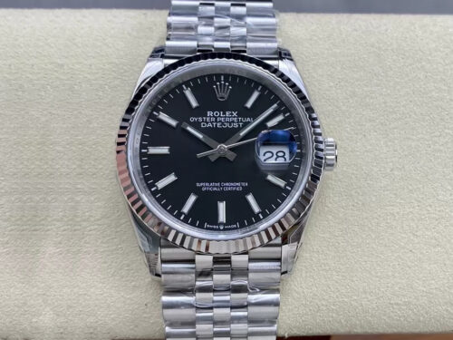 Replica Rolex Datejust M126234-0015 36MM VS Factory Gray Strap