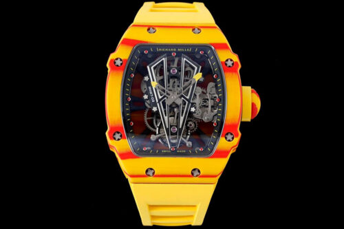 Replica Richard Mille RM27-03 Rafael Nadal Tourbillon RM Factory Yellow Case Skeleton Dial