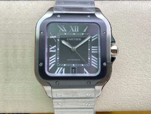 Replica Cartier Santos WSSA0037 GF Factory V2 Silver Strap