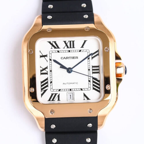 Replica Cartier Santos WGSA0007 GF Factory V2 White Dial