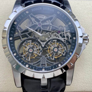 Replica Roger Dubuis Excalibur RDDBEX0396 YS Factory Black Leather Strap