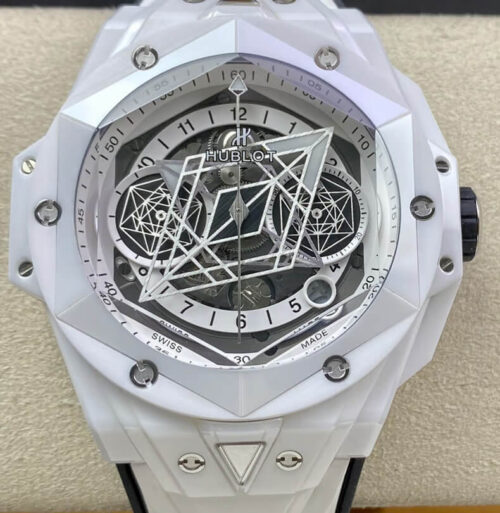 Replica Hublot Big Bang Sang Bleu II 418.HX.2001.RX.MXM21 BB Factory White Ceramic Strap