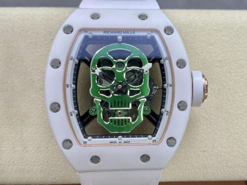 Replica Richard Mille RM52-01 YS Factory Green White Tourbillon Dial - Replica Watches Factory