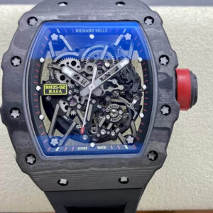 Replica Richard Mille RM35-02 T+ Factory NTPT Black Rubber Strap