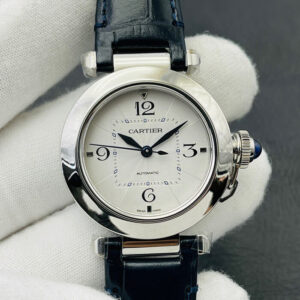 Replica Cartier Pasha WSPA0012 35MM BV Factory Silver Bezel White Dial