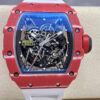 Replica Richard Mille RM35-02 T+ Factory NTPT Carbon Fiber Skeleton Dial White Rubber Strap