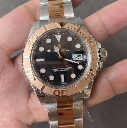 Replica Rolex Yacht Master M126621-0002 VS Factory Rose Gold Black Dial