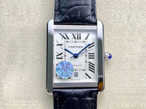 Replica Cartier Tank W5200027 AF Factory Leather Strap