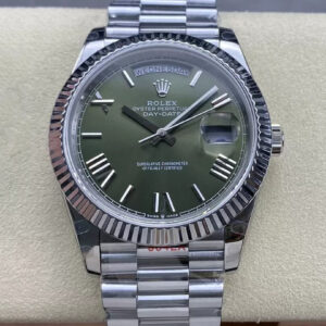 Replica Rolex Day Date M228236-0008 GM Factory V2 Green Dial Stainless Steel