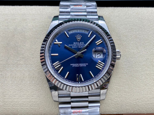 Replica Rolex Day Date M228236-0007 GM Factory V2 Blue Dial