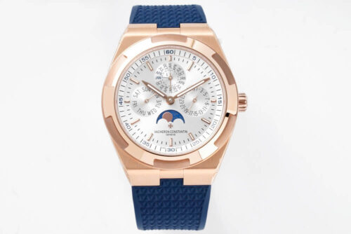 Replica Vacheron Constantin Overseas 4300V/120R-B064 8F Factory V2 White Dial Blue Rubber Strap