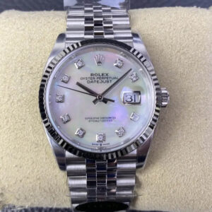 Replica Rolex Datejust M126234-0019 36MM Clean Factory White Diamond Dial