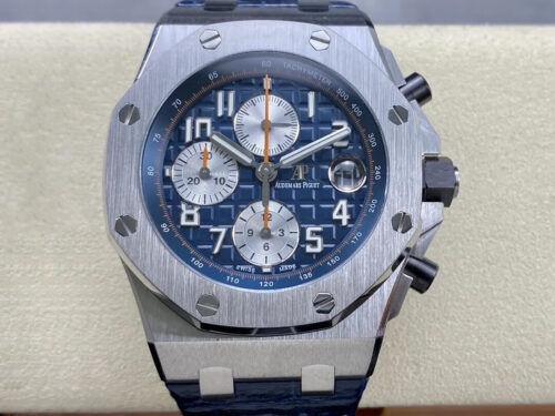 Replica Audemars Piguet Royal Oak Offshore APF Factory Blue Leather Strap