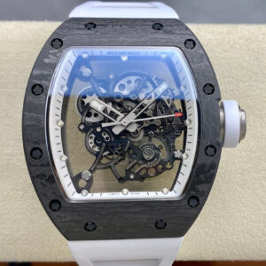 Replica Richard Mille RM-055 BBR Factory Skeleton Dial White Strap