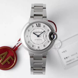 Replica Ballon Bleu De Cartier WE902074 33MM AF Factory White Diamond Dial