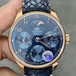 Replica IWC Portuguese Perpetual Calendar IW503312 APS Factory Blue Woven Strap