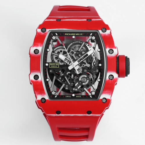 Replica Richard Mille RM35-02 BBR Factory Red Carbon Fiber Skeleton Dial